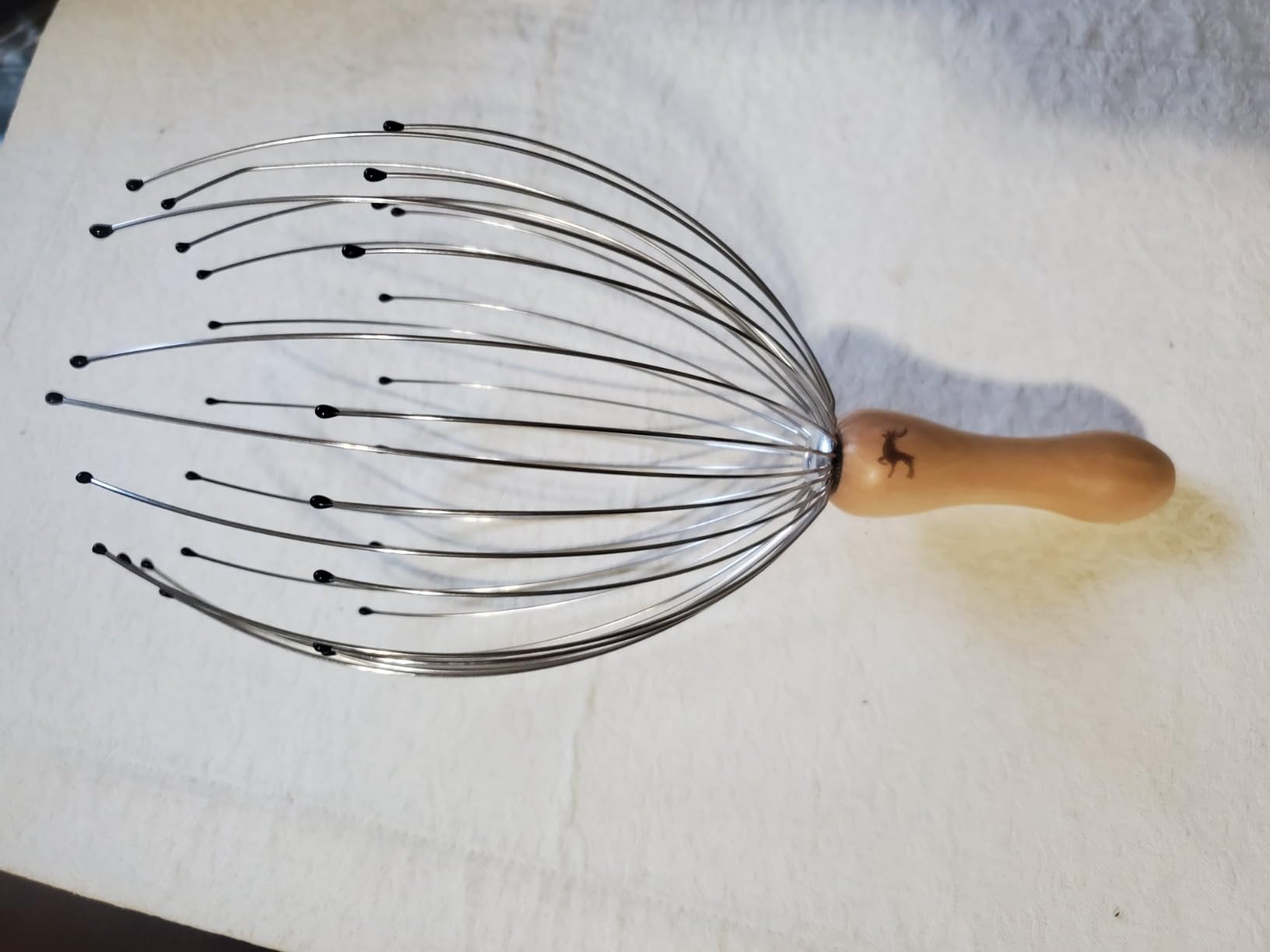 USAGA 32 Fingers Head Massager Head Scratcher Scalp Massager Wood Handle customer photo 1