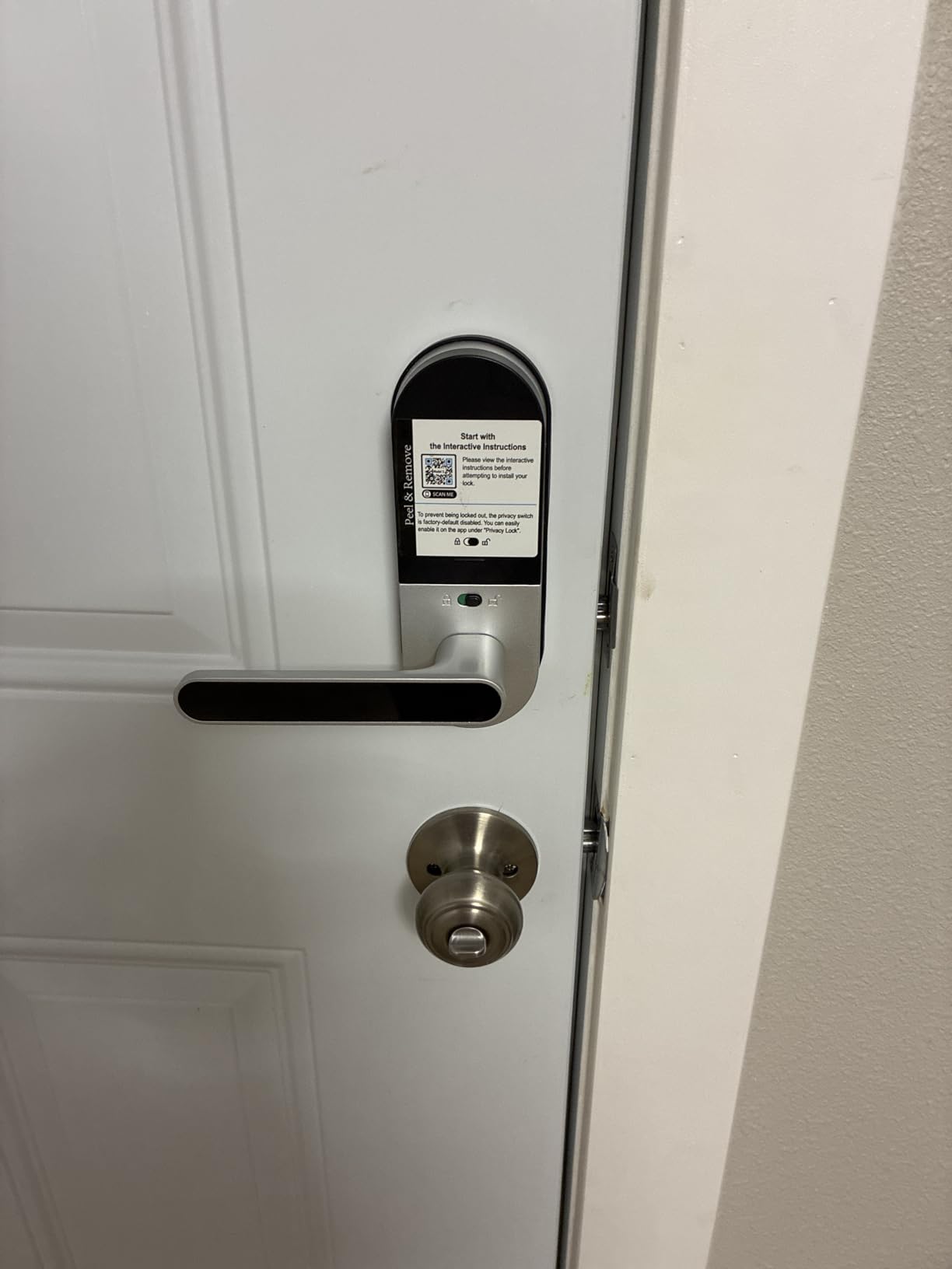 Keyless Entry Fingerprint Digital Smart Lock with Handle & Keypad: Electronic/Electric Lock with Code, App Control Biometric Deadbolt Door Knob for Front, Interior, Exterior & Bedroom Door (Black) customer photo 2