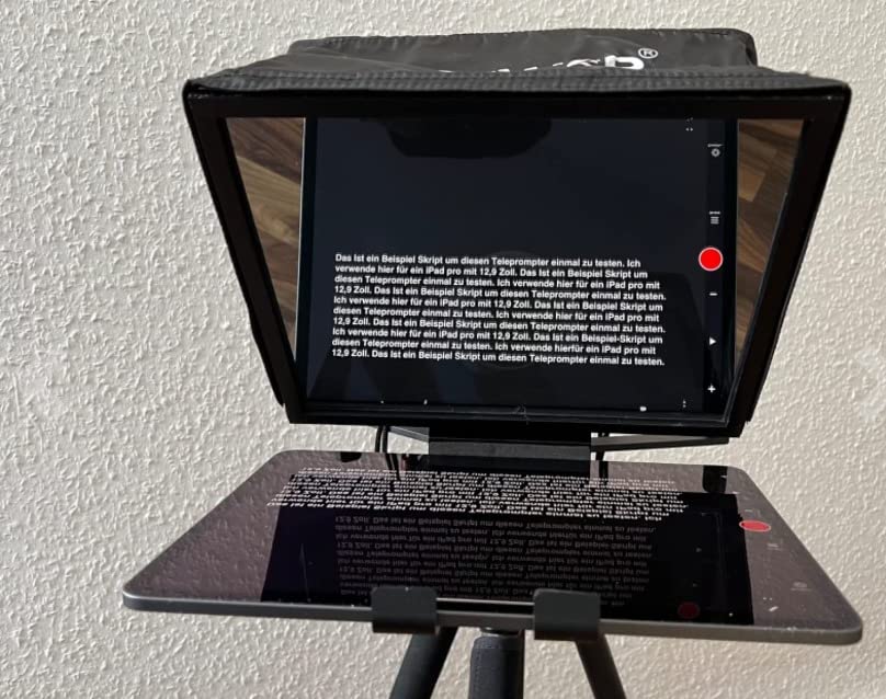 TX12 Teleprompter with Remote App Control, 13inch Metal Teleprompter,Compatible with iPad, DSLR Camera,Collapsible with Carry Case,Easy to Assemble customer photo 1