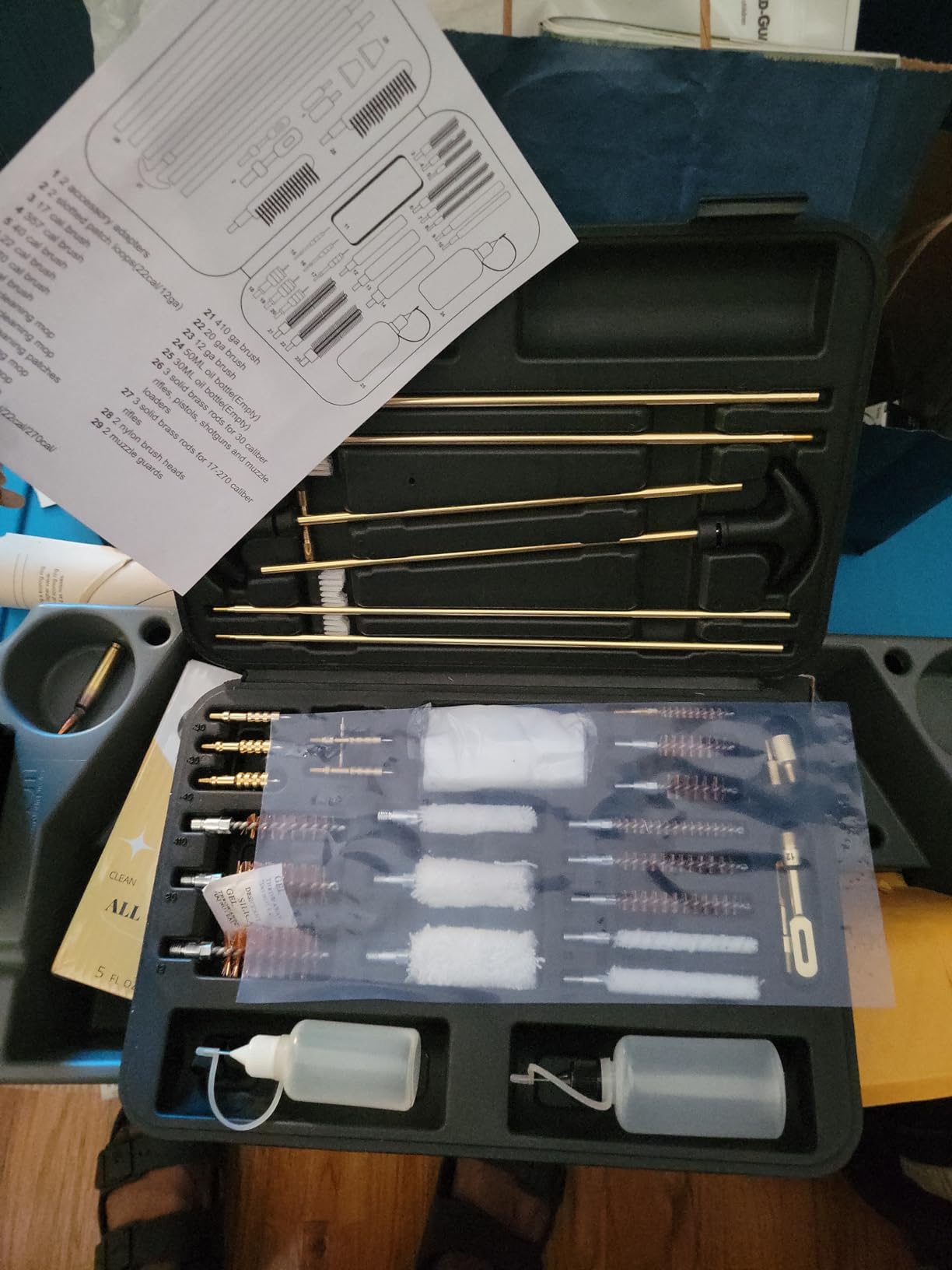 Universal Gun Cleaning Kit, Rifle Cleaning Set with Reinforced Brass Rods, Brass Jags and Slotted Tips customer photo 2