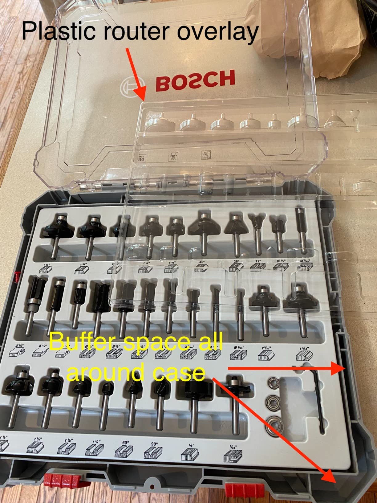 BOSCH RBS015MBS 15-Piece Carbide-Tipped Wood Router Bits Set customer photo 2