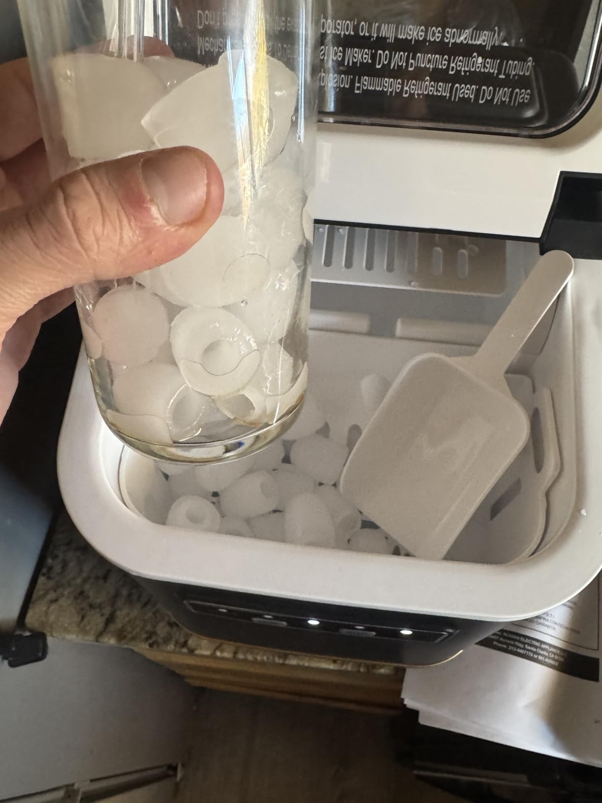 Antarctic Star Portable Ice Maker Countertop, 18Lbs/24H Self-Cleaning Ice Machine with One-Touch Operation & Ice Scoop Included, for Home Kitchen Office, Black customer photo 2