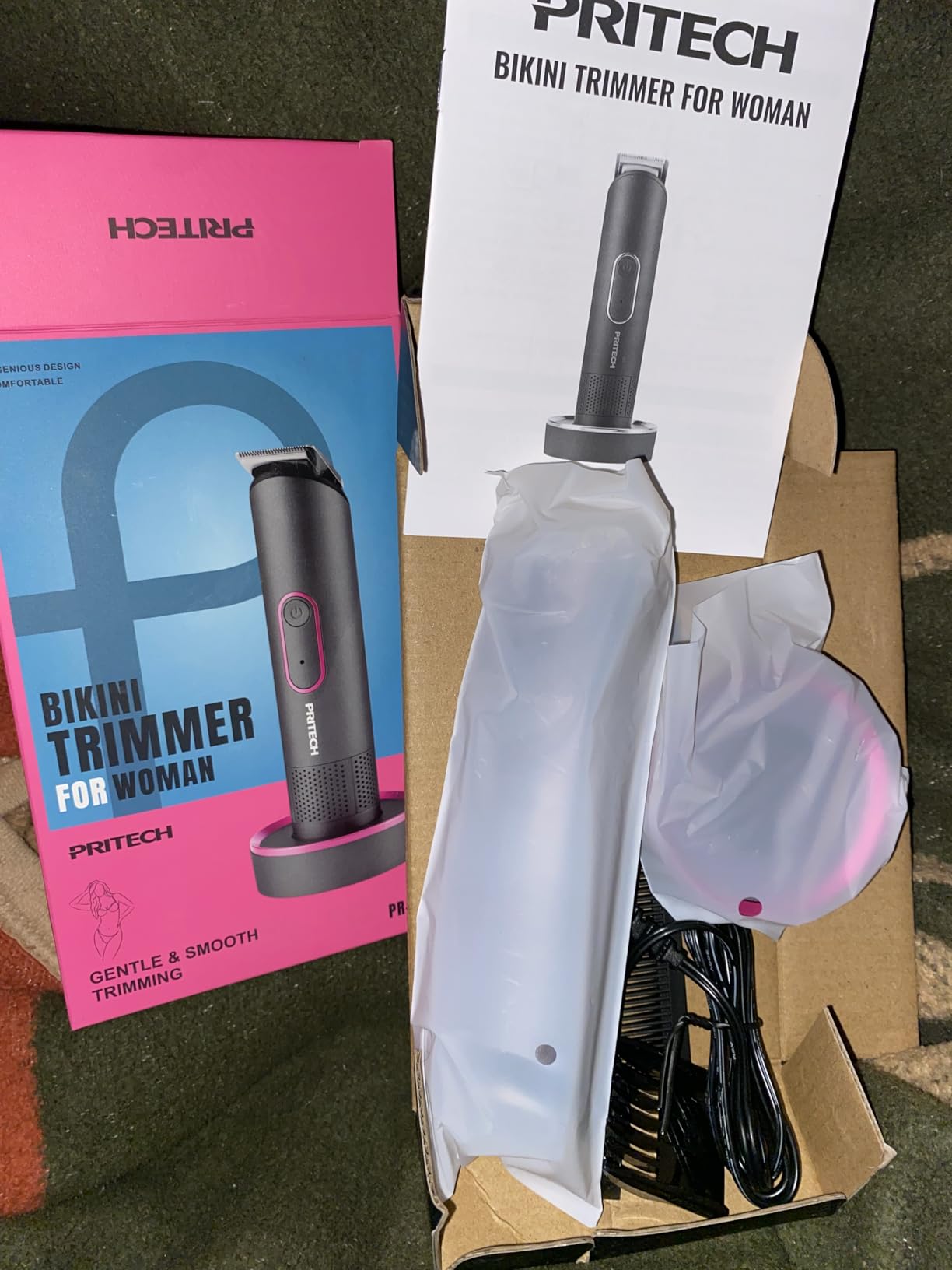Pubic Hair Trimmer Women, Pain-Free Waterproof Bikini Trimmer for Women customer photo 1