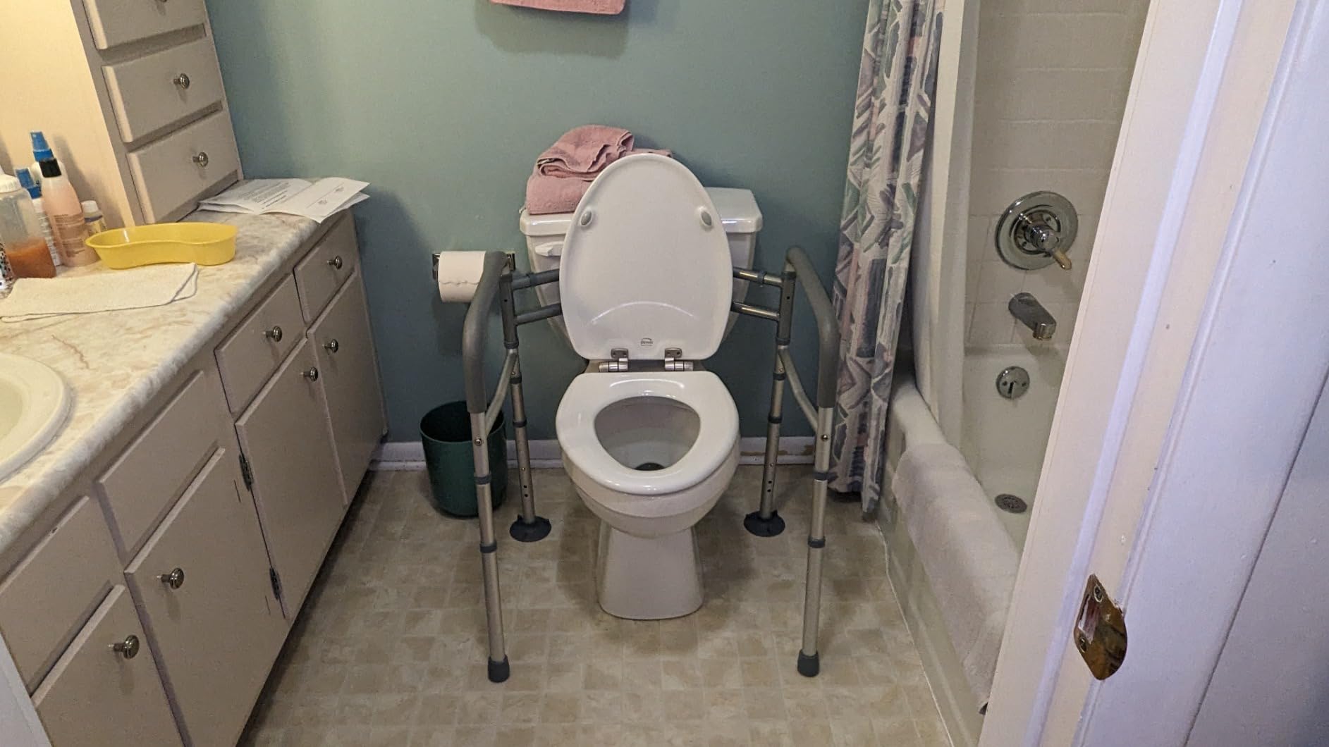 Toilet Safety Rails for Seniors Adjustable Detachable Fits Most Toilets customer photo 2