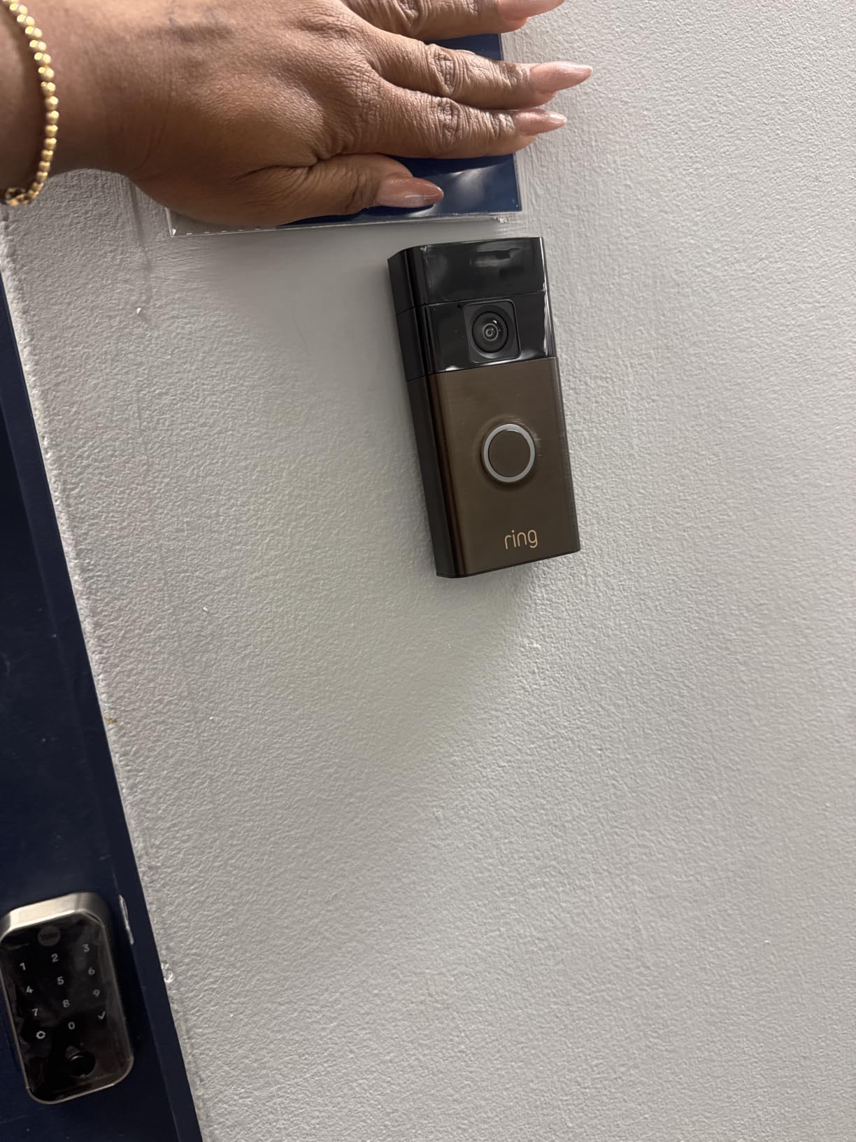 Ring Battery Doorbell, Home or business security with Head-to-Toe video, Live View with Two-Way Talk, and Motion Detection & Alerts, Satin Nickel customer photo 2
