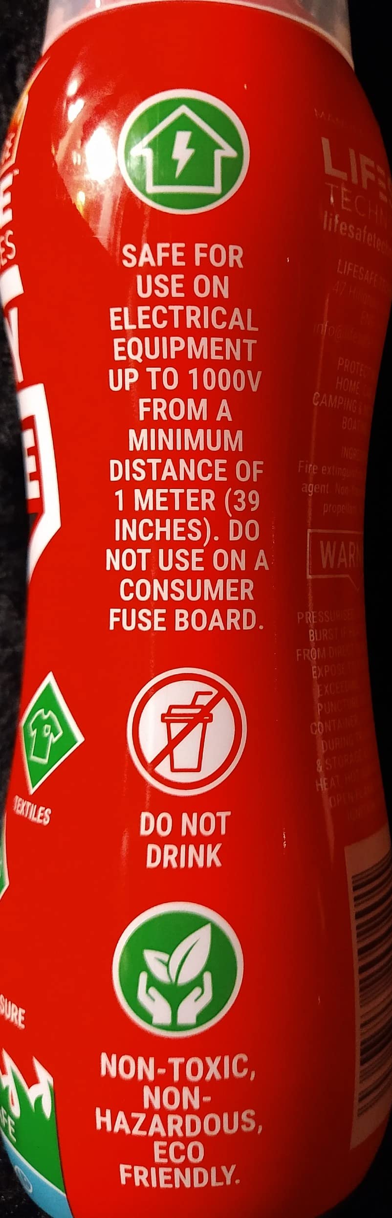 LifeSafe Technologies StaySafe All-in-1 Portable Fire Extinguisher, Compact Fire Spray Easy to use on 10 Types of Fires, Non-Toxic & Eco-Friendly customer photo 2
