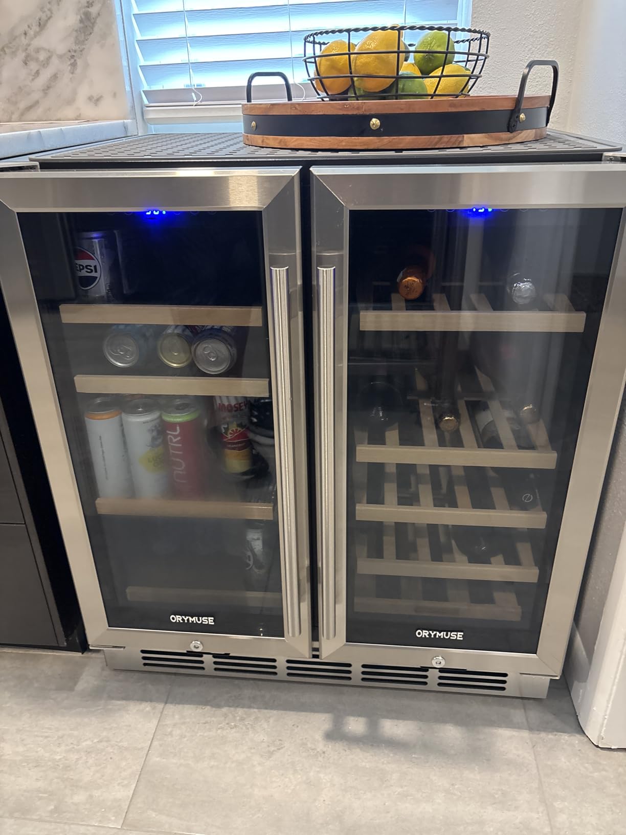 ORYMUSE 30 Inch Dual Zone Wine and Beverage Refrigerator, 30 Bottle 110 Can customer photo 1