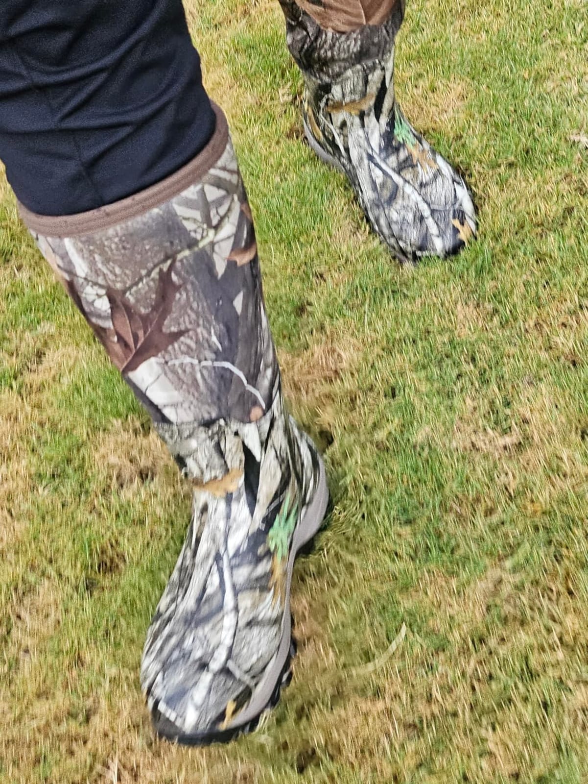 Hunthor Hunting Boots for Men, Waterproof Insulated 6mm Neoprene Rubber Boots for Hunting and Outdoor Activities (Camo) customer photo 2