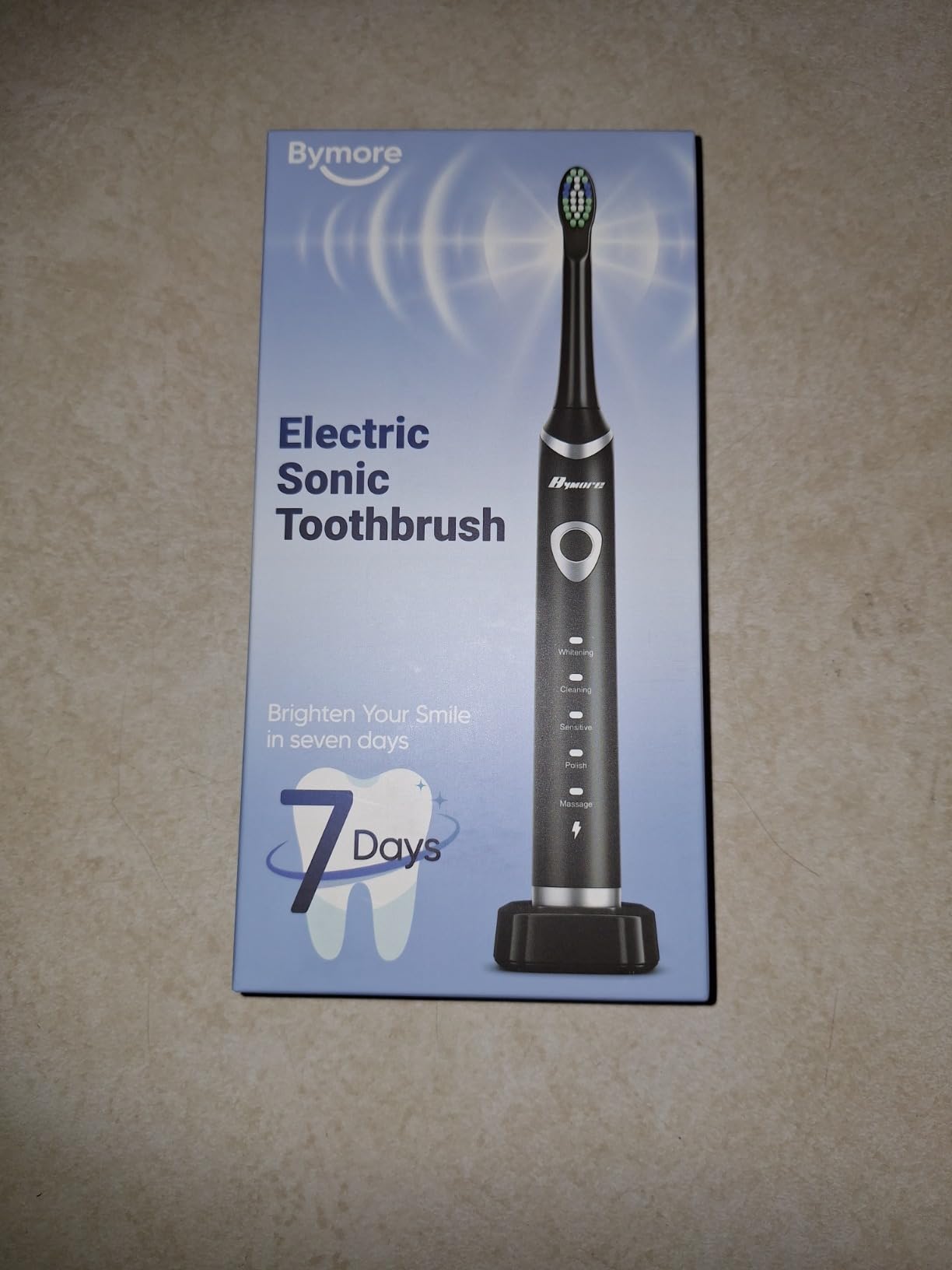 Bymore Electric Toothbrush for Adults, Sonic Rechargeable Toothbrush, Black customer photo 2
