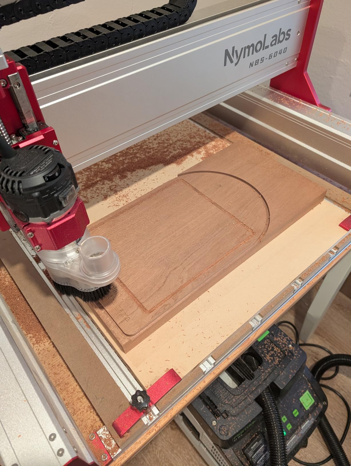 NBS-6040 CNC Router Machine, 710W Spindle for Wood Acrylic & Metal customer photo 1