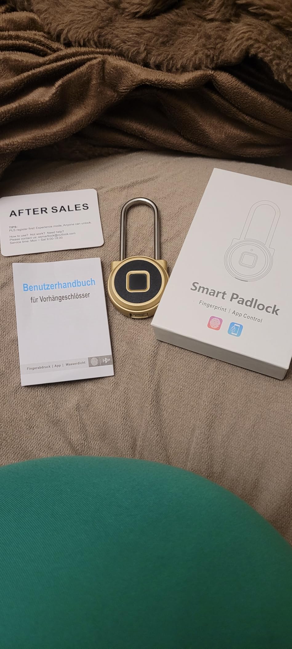 Fingerprint Lock, Dhiedas Gym Locker Lock with Fingerprint Bluetooth APP, Biometric Finger Print Padlock with Keyless, Waterproof Smart Padlock for Locker School Suitcase Cabinet Storage customer photo 2