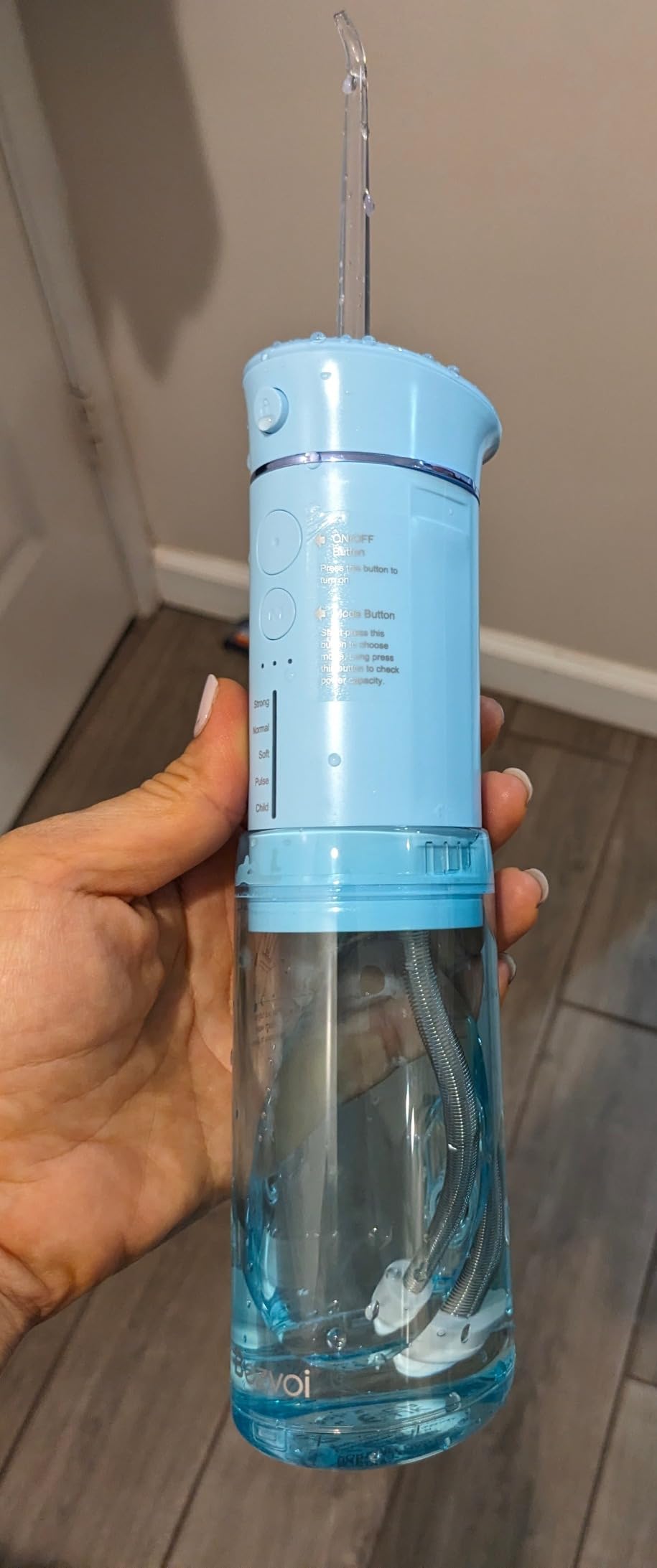 Bezvoi Mini Portable Water Flosser for Travel, 5 Modes Dental Floss, 6 Tips customer photo 1