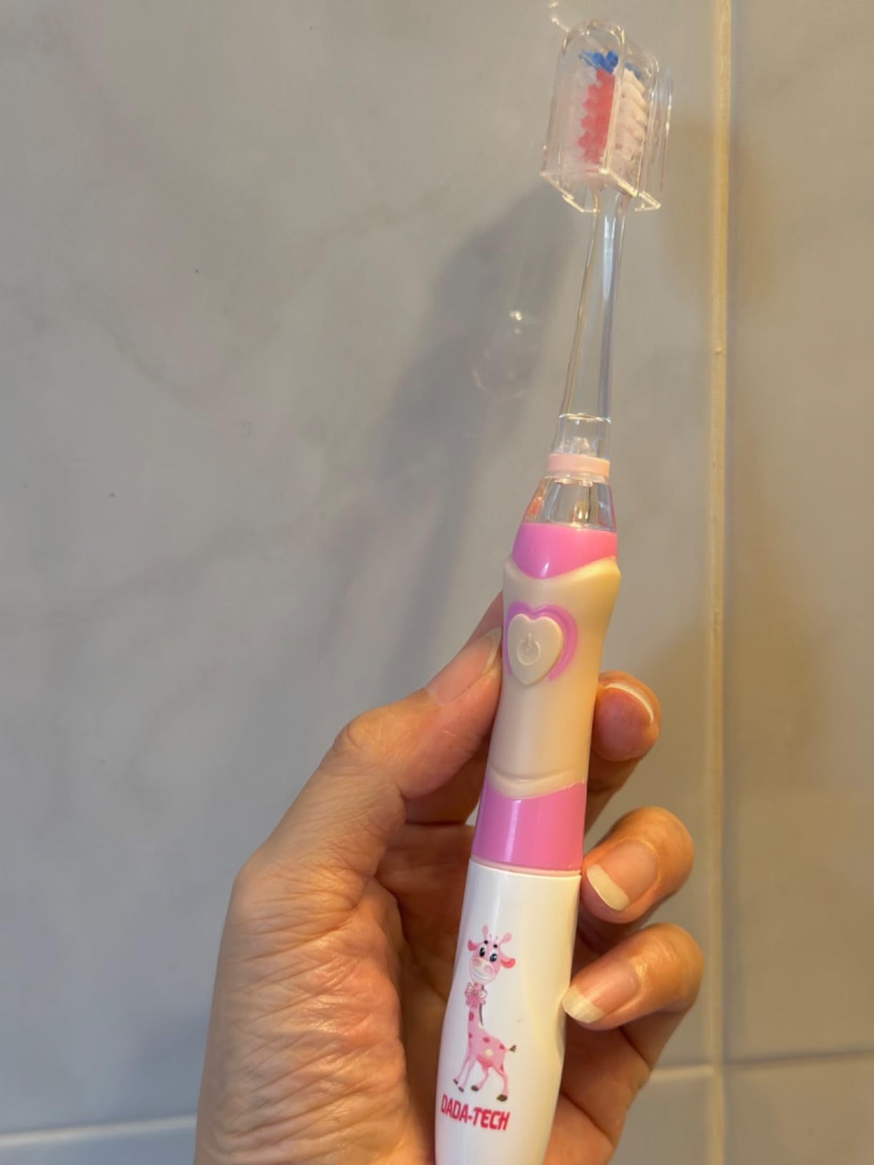 Kids Electric Toothbrush with Timer Toddler Toothbrush Age 2-4-8-12 Electric Toothbrush Kids Rainbow LED Light Up Vibrating Toothbrush Battery Operated Childrens Girls Sonic Tooth Brush (Pink Unicorn) customer photo 1