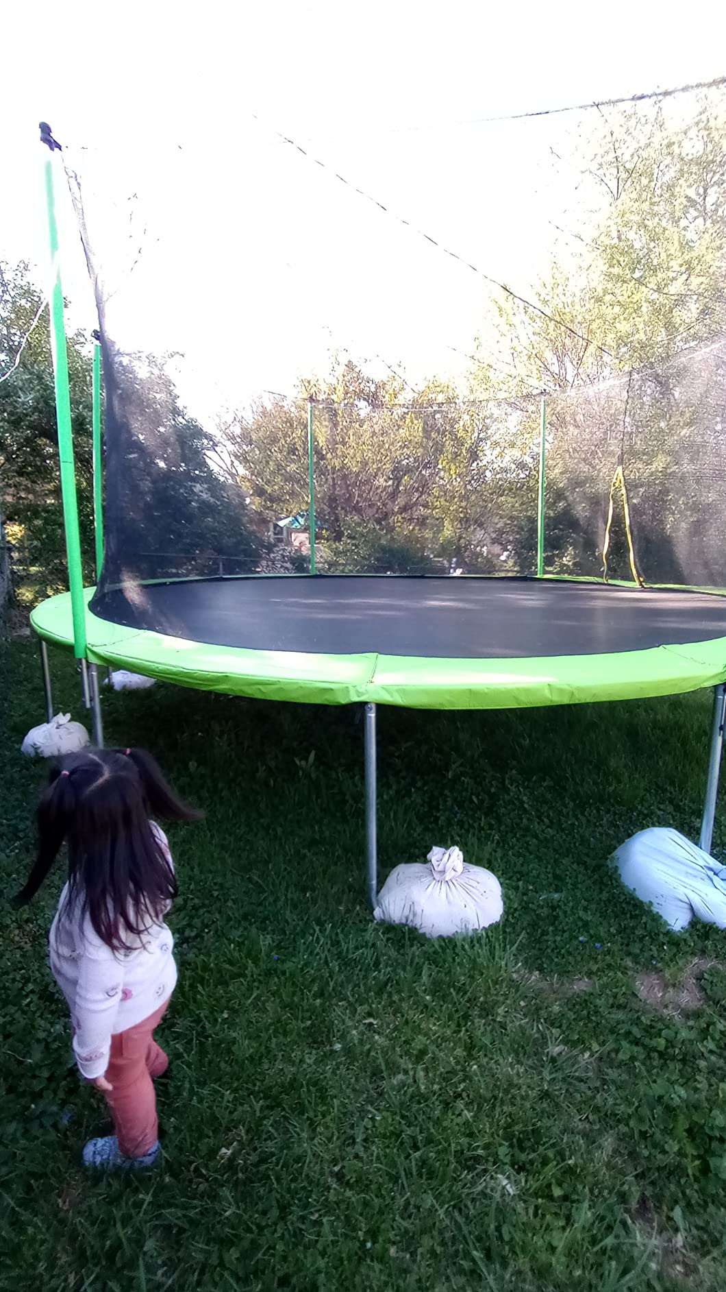 Lyromix 10 12 14 16FT Trampoline Outdoor, Light/Sprinkler/Basketball Hoop customer photo 1