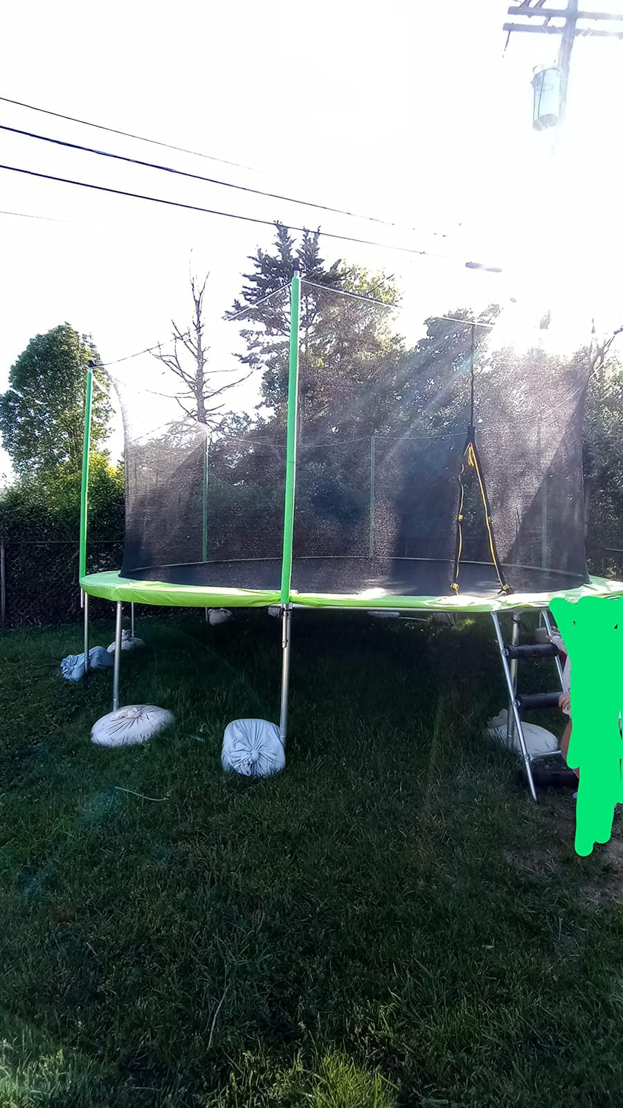 Lyromix 10 12 14 16FT Trampoline Outdoor, Light/Sprinkler/Basketball Hoop customer photo 2