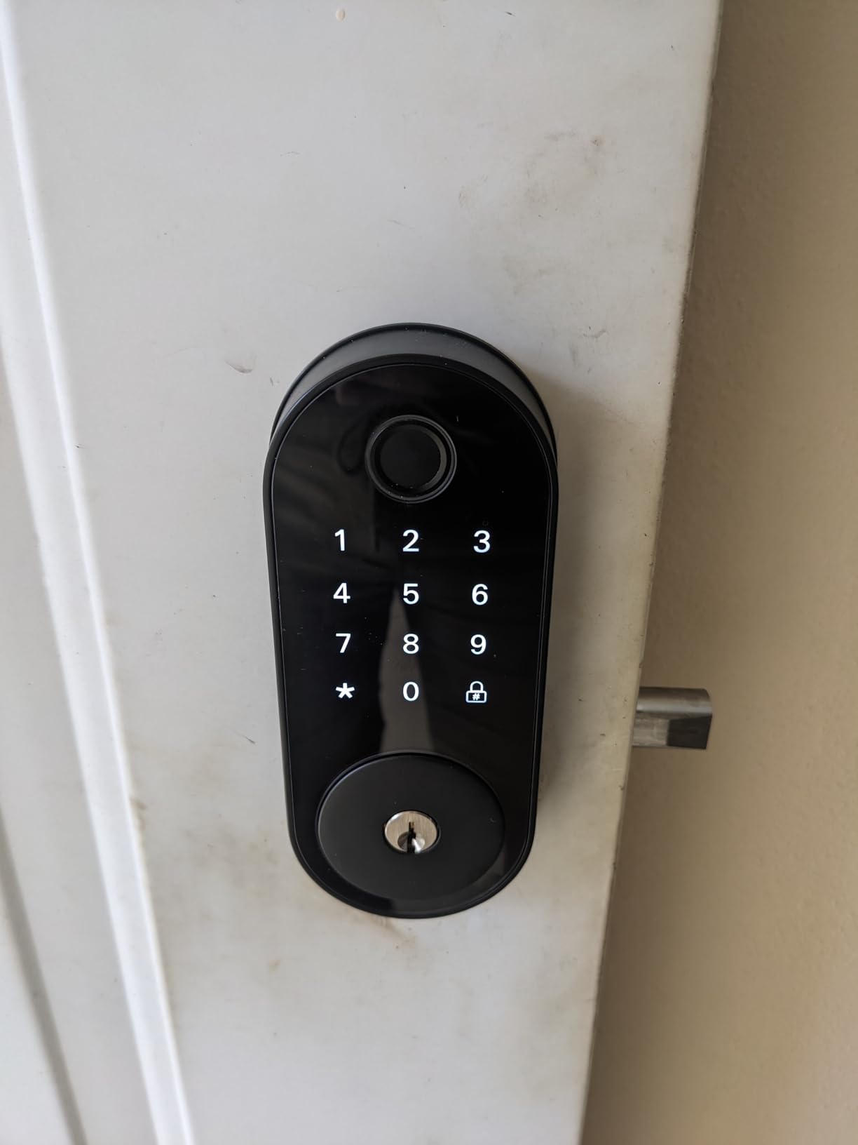 Fingerprint Smart Deadbolt with Keypad – Keyless Entry Lock for Home, Apartment, Office, Airbnb, Rental, Kids & Seniors, App & Code Access, Auto-Lock, Easy DIY Install, Compatible with Alexa & Google customer photo 2