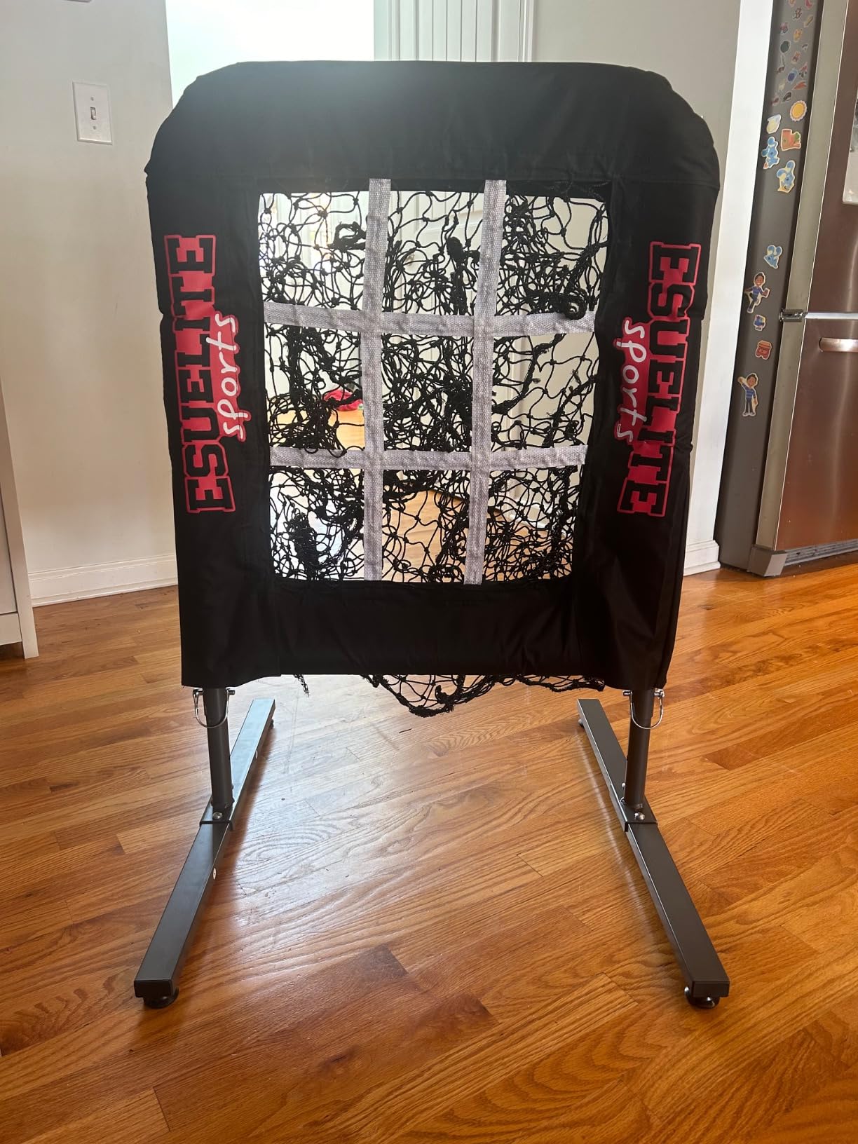 9 Hole Pitching Net with Strike Zone, Baseball Softball Pitching Target – Adjustable Height Portable Indoor Outdoor Training Equipment for Pitchers of All Levels, Coaches, and Players customer photo 2