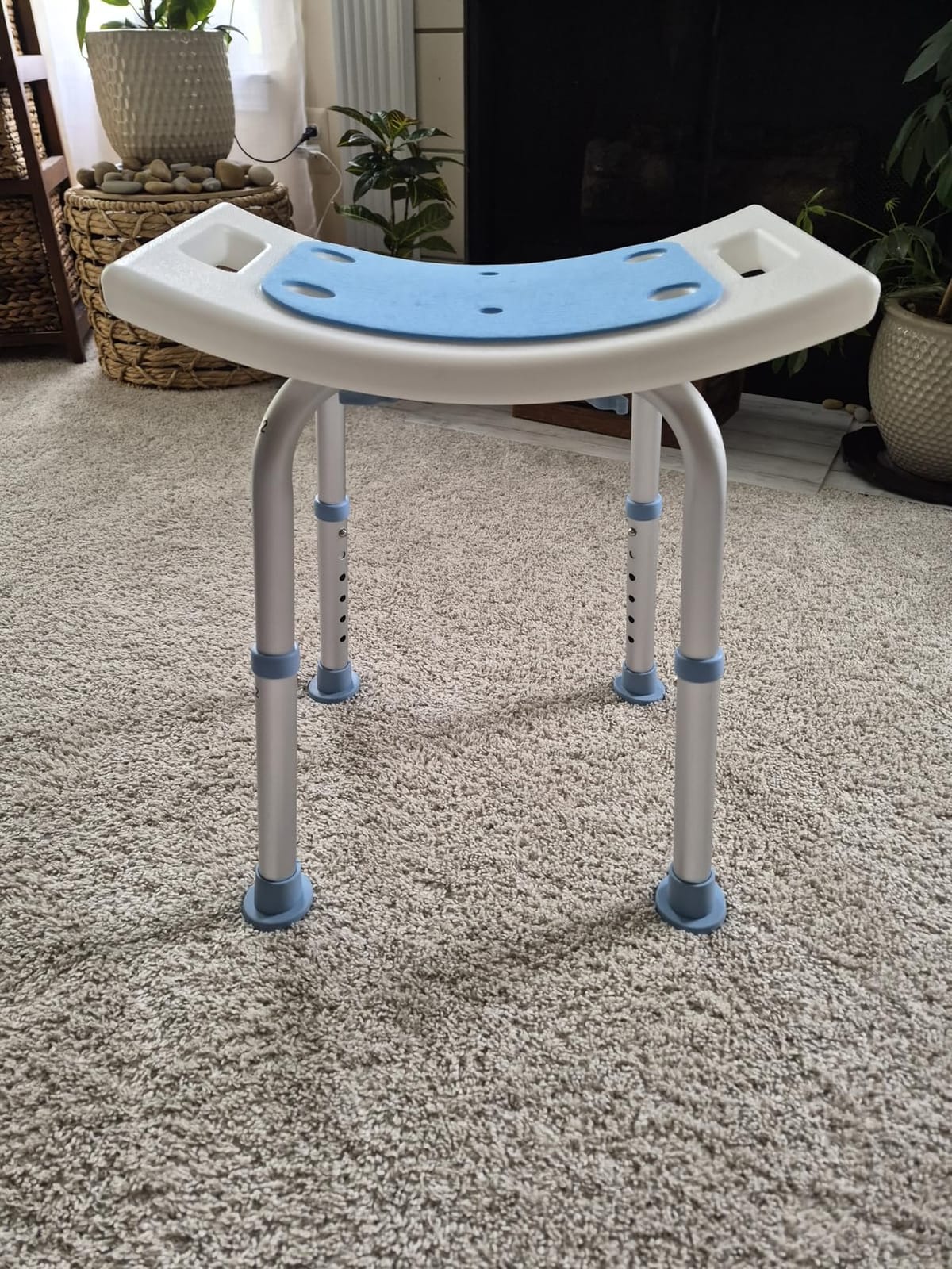 HOMLAND Shower Chair for Inside Shower, Adjustable Height Shower Stool customer photo 1