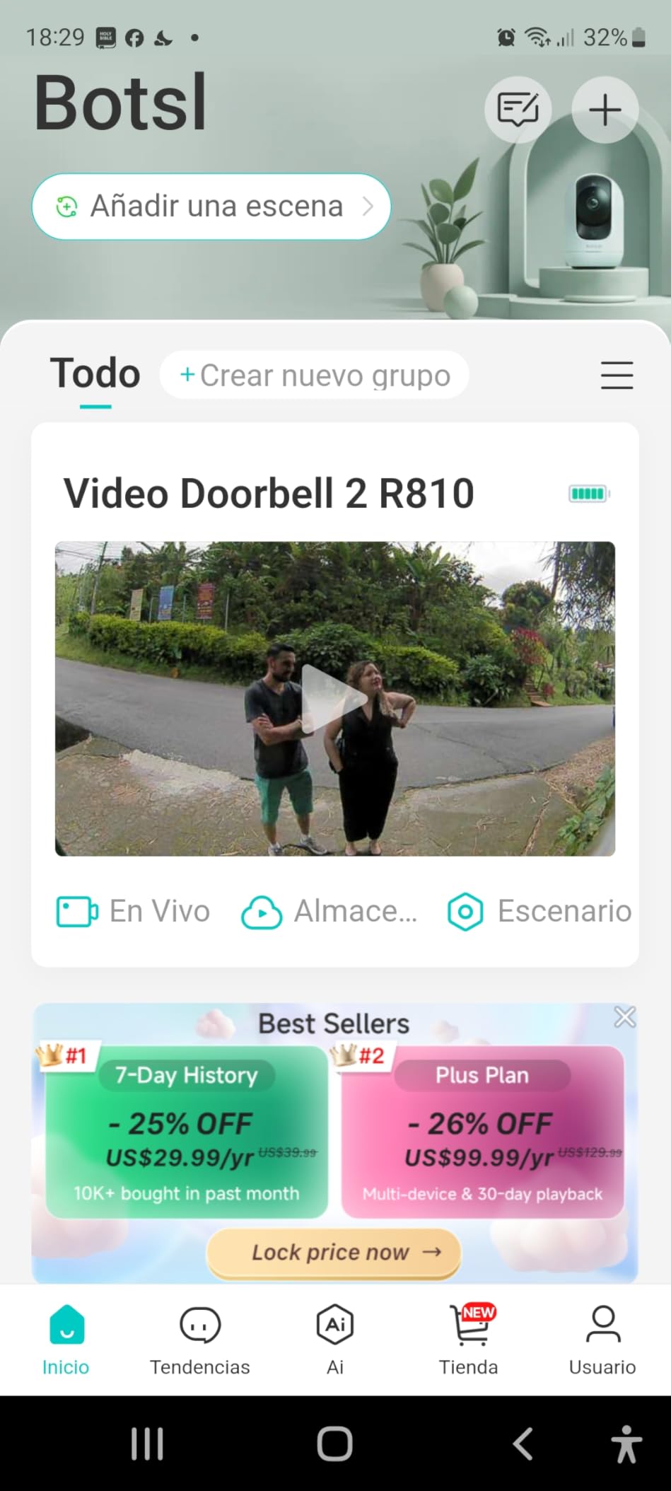 BOTSLAB 5MP Doorbell Camera Wireless,180° Head-to-Toe View,Battery Powered customer photo 1