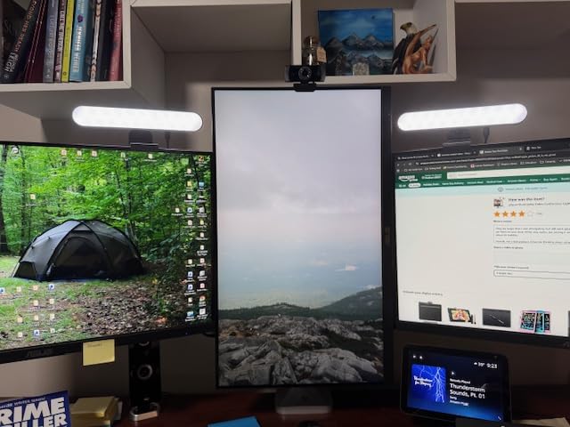 yAyusi Dual-lamp Video Conference Lighting, LED Streaming Light with Remote and Touch Control, Zoom Lighting for Computer,Webcam Laptop Monitor Ring Light for Video Calls/Zoom Meetings/Video Recording customer photo 2
