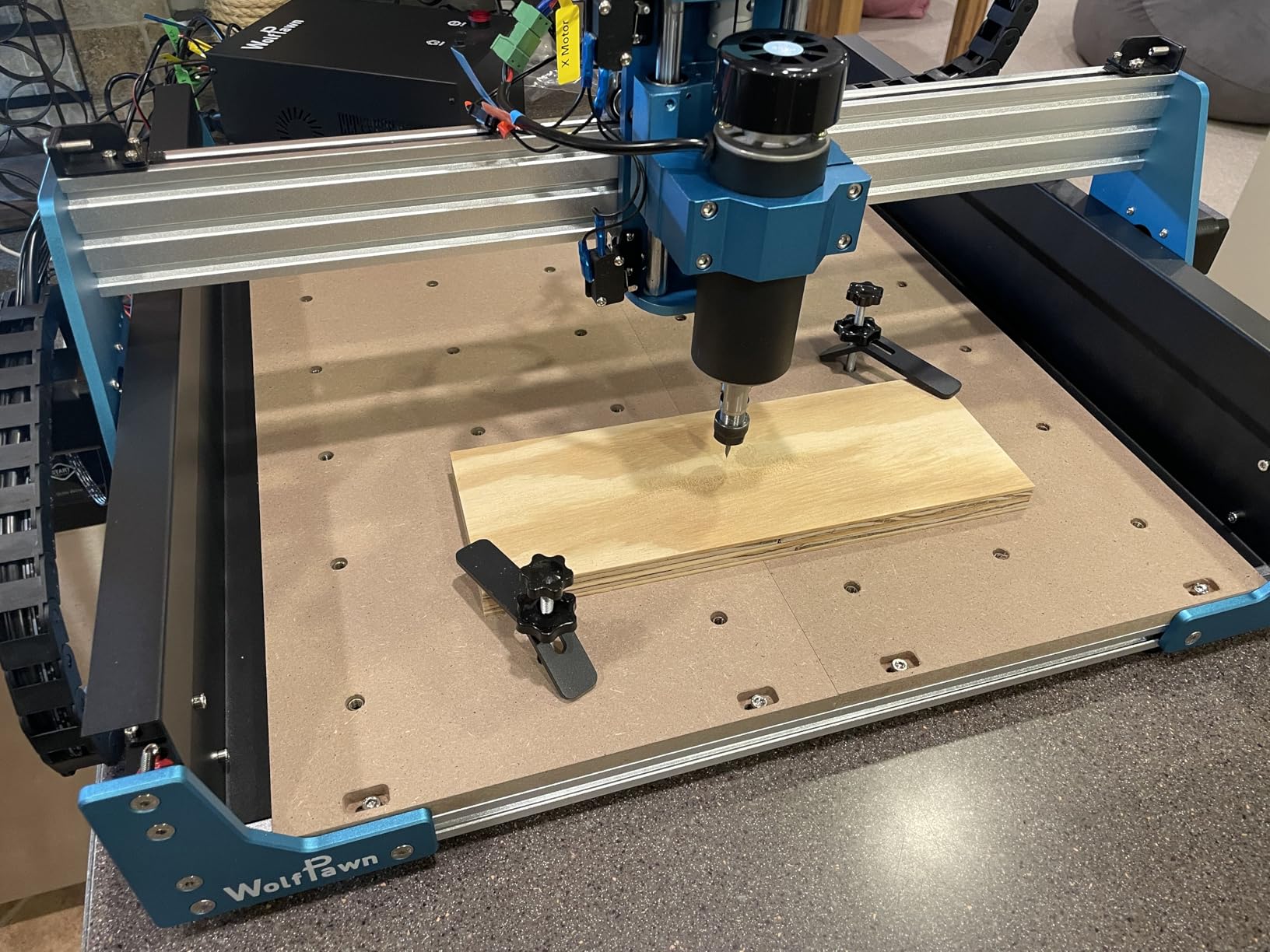 CNC Router Machine 4040-PRO for Metal Acrylic Cutting Milling,GRBL Control Engraving Machine with 500W Spindle, Lead Screw Driven, 3 Axis Engraving, Working Area 15.7” x 15.7” x 2.9” customer photo 1