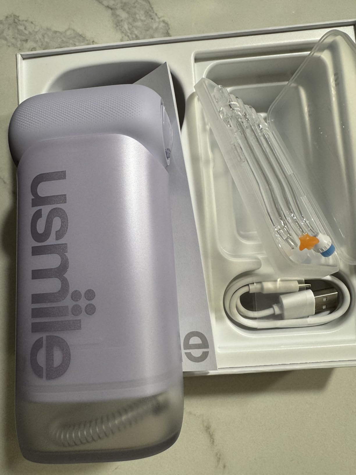 usmile C10 Portable Water Flosser for Travel, 95-Day Battery, IPX7, Blue customer photo 2