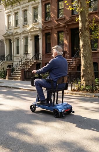Mobility Scooters for Adults & Seniors - Ultra Lightweight 27.5 lbs Carbon Fiber Folding Electric Scooter - Airlines Approved All-Terrain Portable Scooter with Basket and Charger Included-Purple customer photo 2