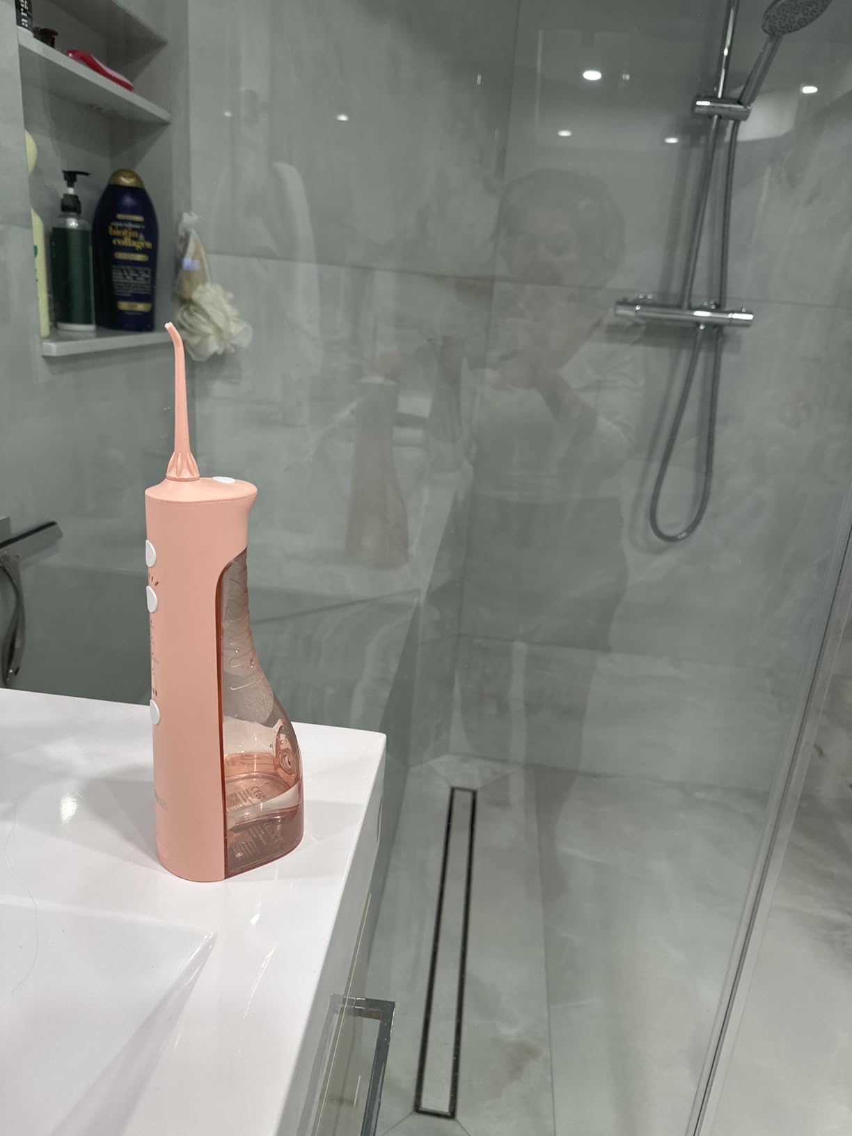 COSLUS ADA Accepted C50 Water Dental Flosser, 4 Modes 5 Power Levels, Pink customer photo 1
