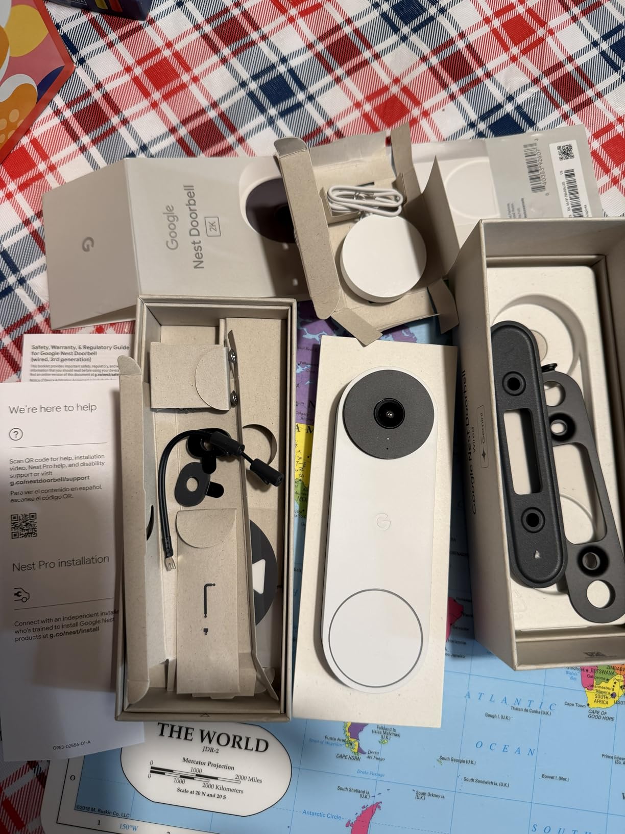 Google Nest Doorbell (Wired, 3rd Gen) - 2K Video, Live View - 2025 - Snow customer photo 2