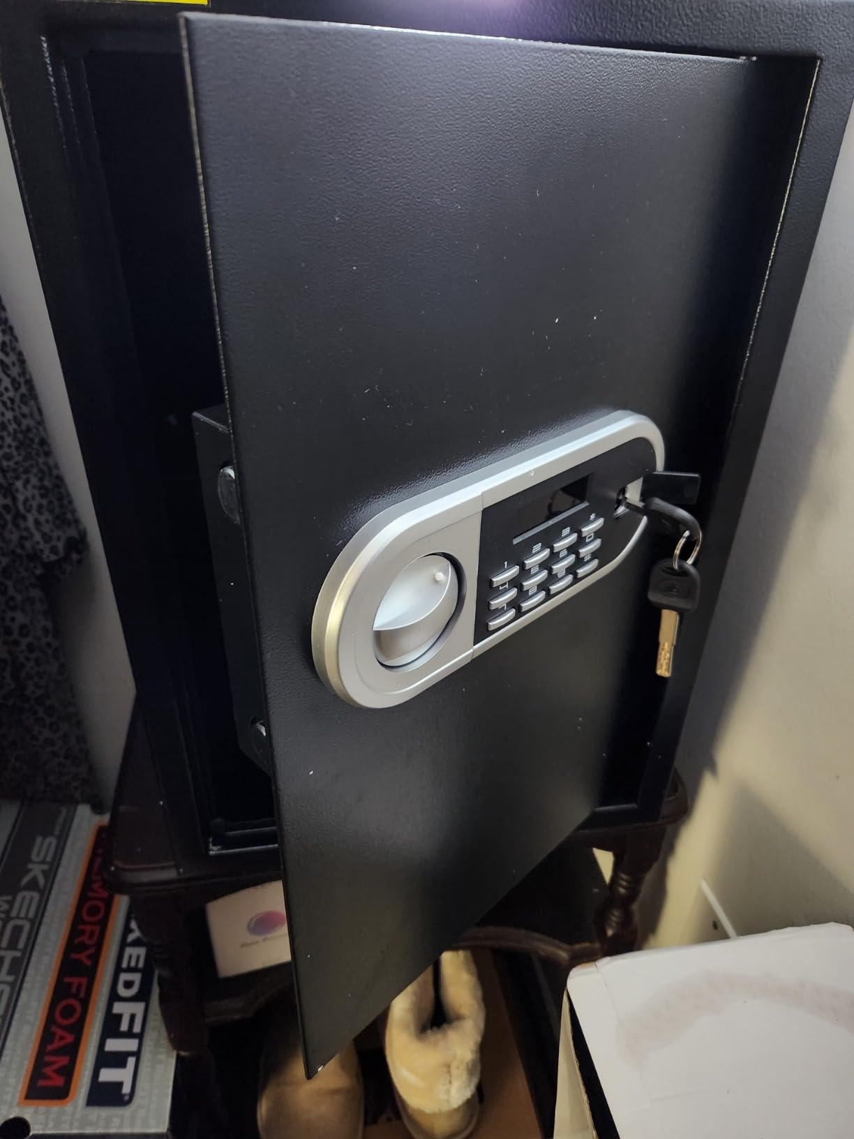 1.3 Cuft Small Fire Proof Safe for Home Documents, Anti-theft Safes for Home Use Fire and Water Proof with Combination Lock, Smart Alert System and Removable Shelf, Digital Document Safe for Jewelry customer photo 1