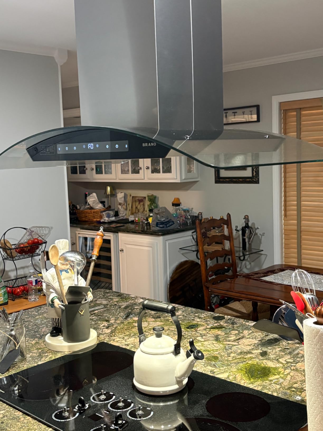 BRANO Island Range Hood 36 Inch 900 CFM, Voice & Gesture & Touch Control customer photo 1