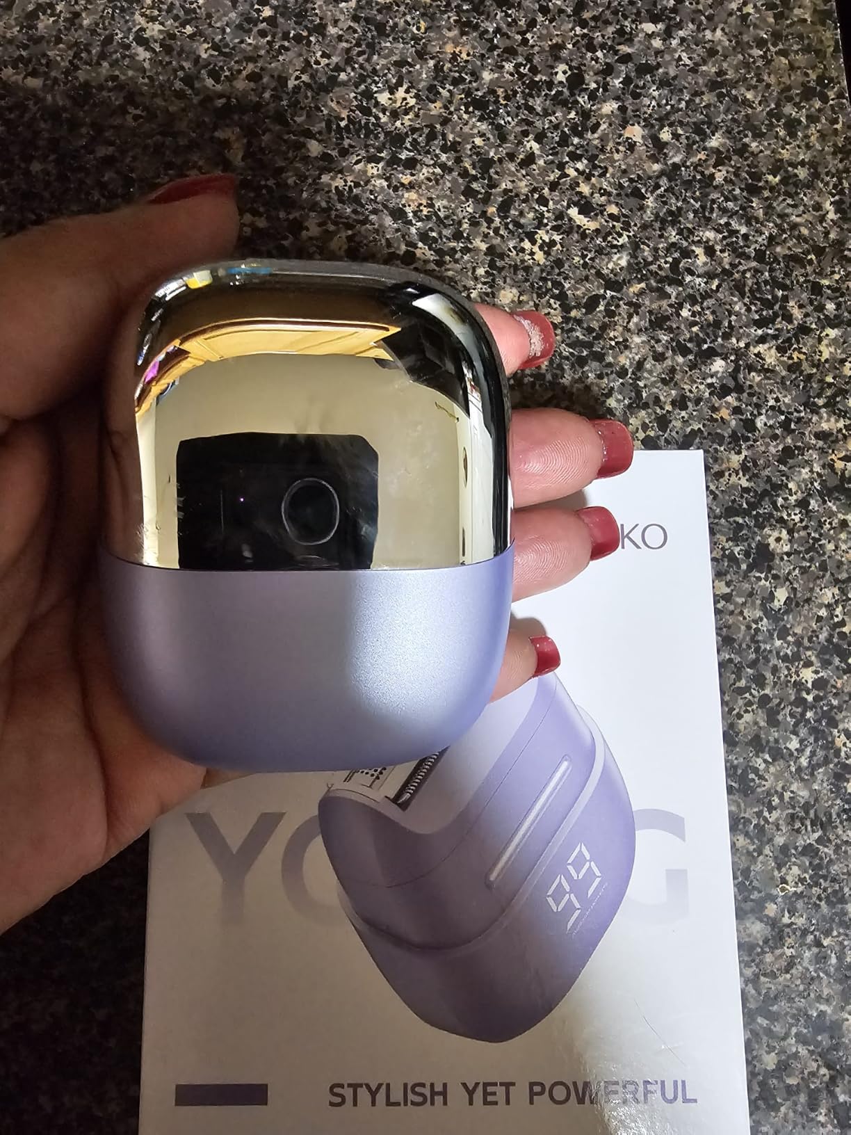 Electric Shaver for Women Waterproof Mini Electric Razors for Women - Cordless Foil Shaver for Hair Removal, Legs, Face, Body, Bikini,Sensitive Skin, Razor for Teen Girls (Purple, Premium) customer photo 1