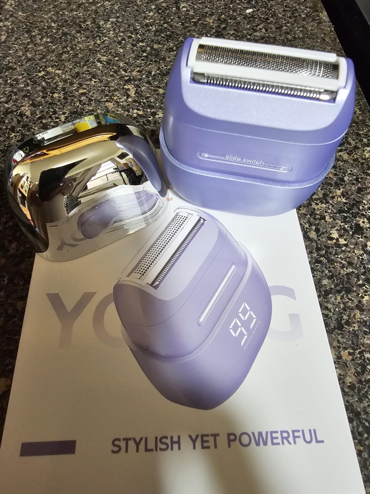 Electric Shaver for Women Waterproof Mini Electric Razors for Women - Cordless Foil Shaver for Hair Removal, Legs, Face, Body, Bikini,Sensitive Skin, Razor for Teen Girls (Purple, Premium) customer photo 2