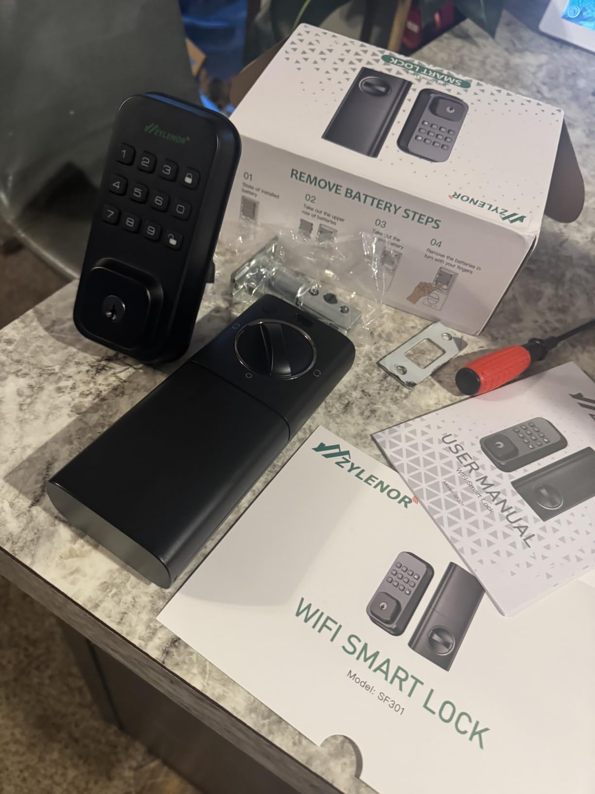 Keyless Entry Door Lock, Smart Lock for Front Door with Digital Keypad, Built-in WiFi Deadbolt, App Remote Control with Easy Installation, Upgraded Battery Life customer photo 1