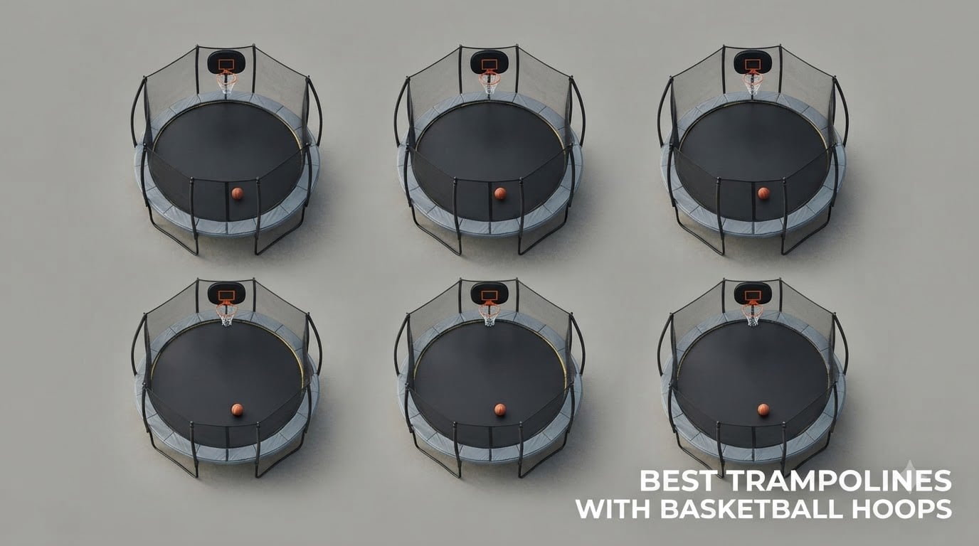 best trampolines with basketball hoops