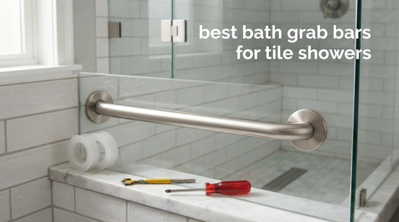 best bath grab bars for tile showers