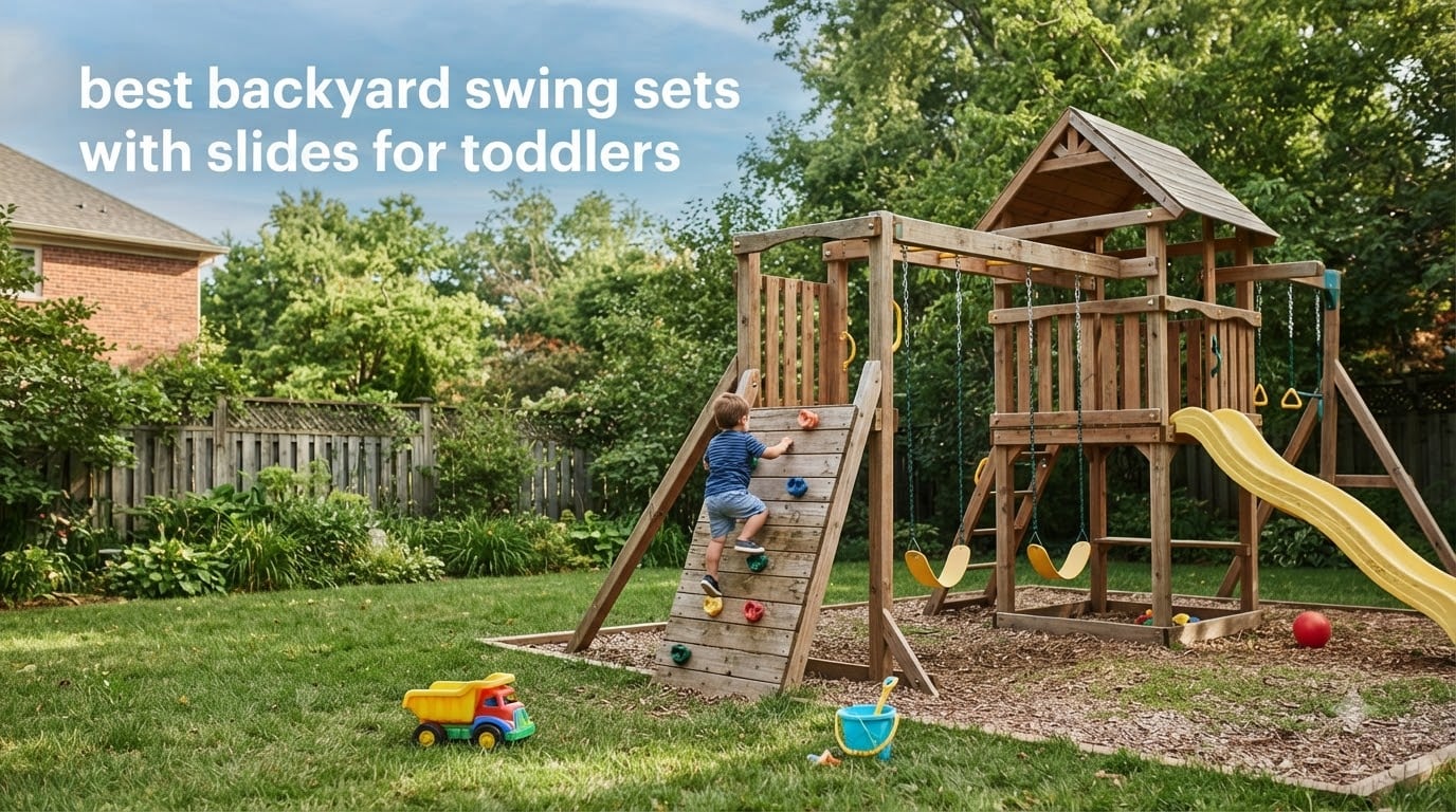 best backyard swing sets with slides for toddlers